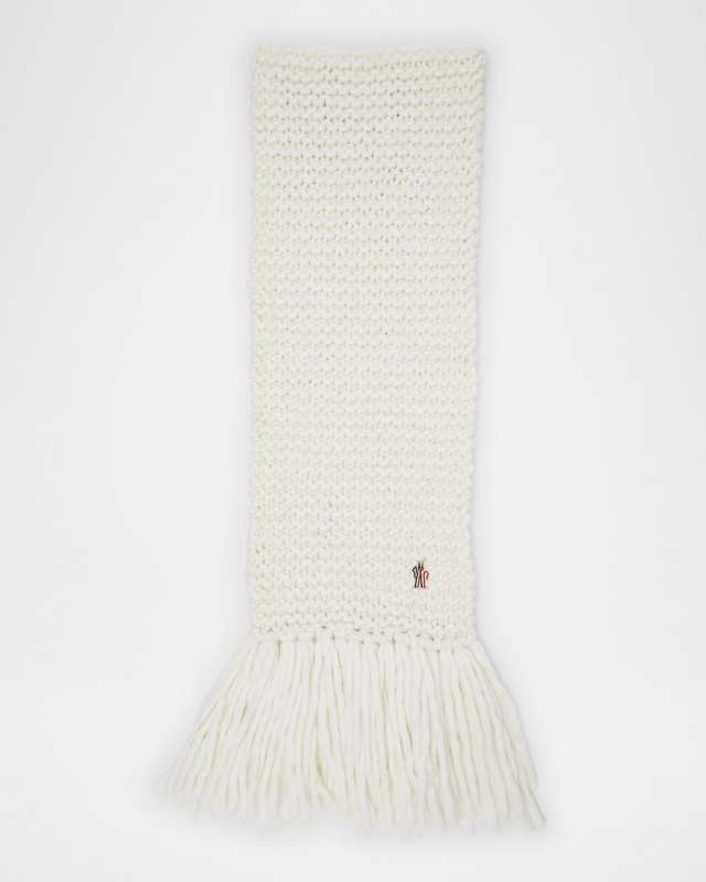Fringe Wool Logo Scarf